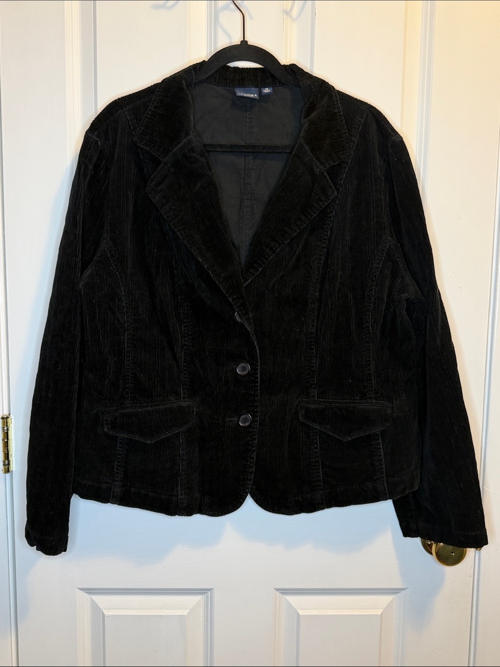 Sonoma Black Corduroy Blazer Jacket